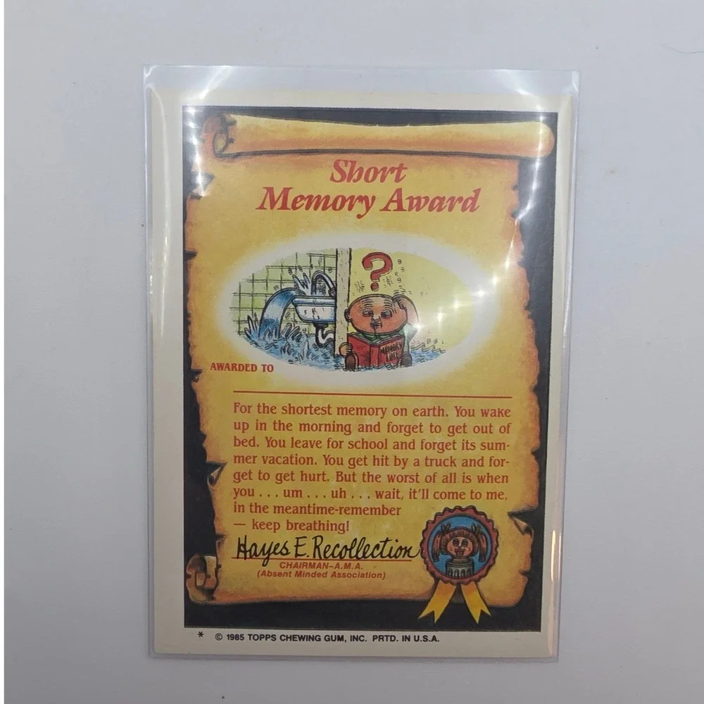 Topps Garbage Pail Kids Trading Card OS2 Charred Chad Good 54b